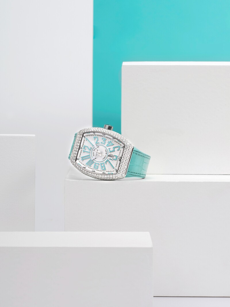 Franck Muller 2022年限定版Vanguard Aqua Bleu系列腕錶