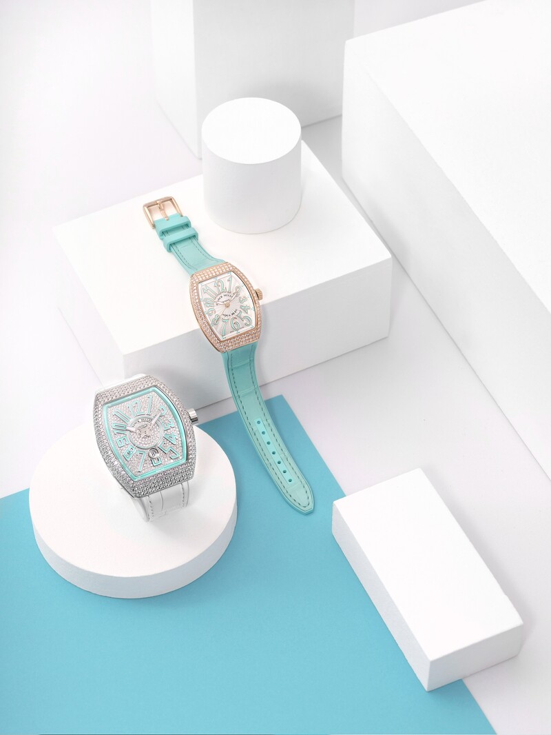 Franck Muller 2022年限定版Vanguard Aqua Bleu系列腕錶
